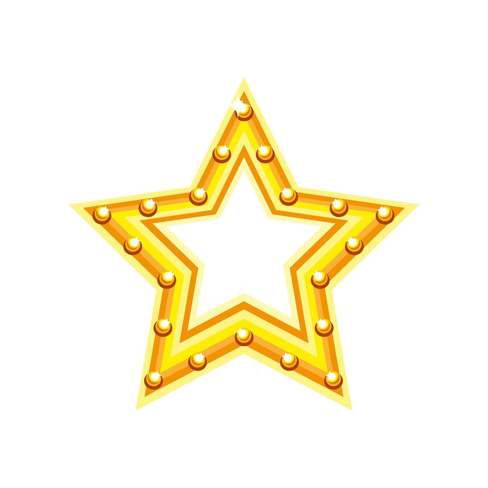 star frame bulb vector