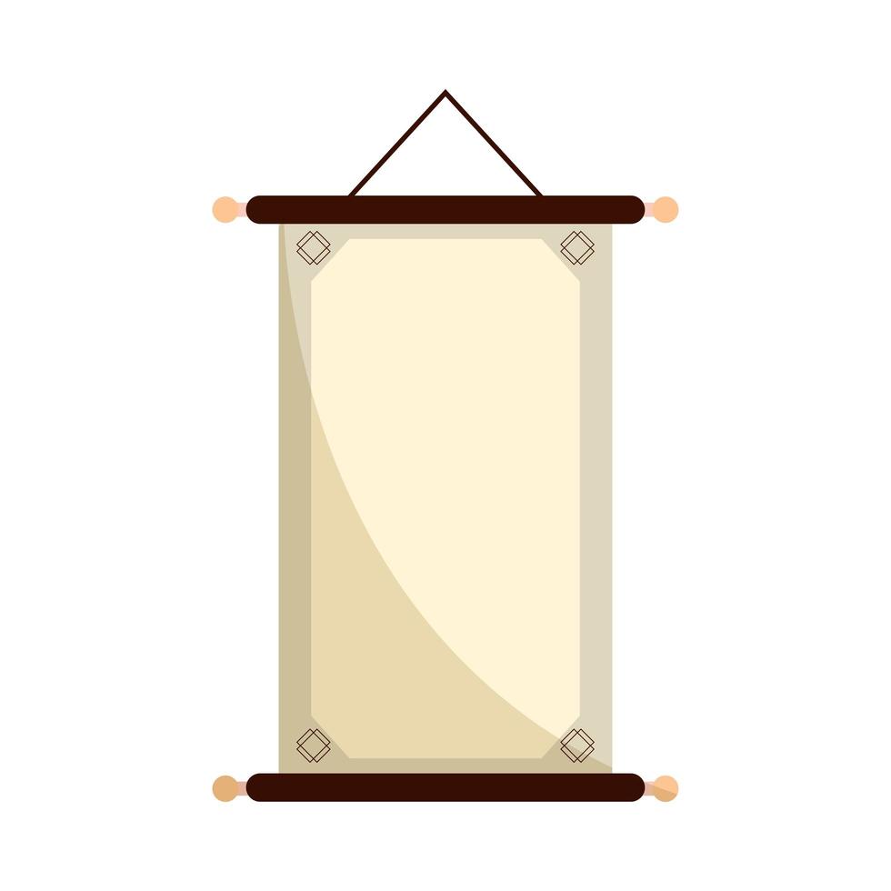 antique hanging parchment vector
