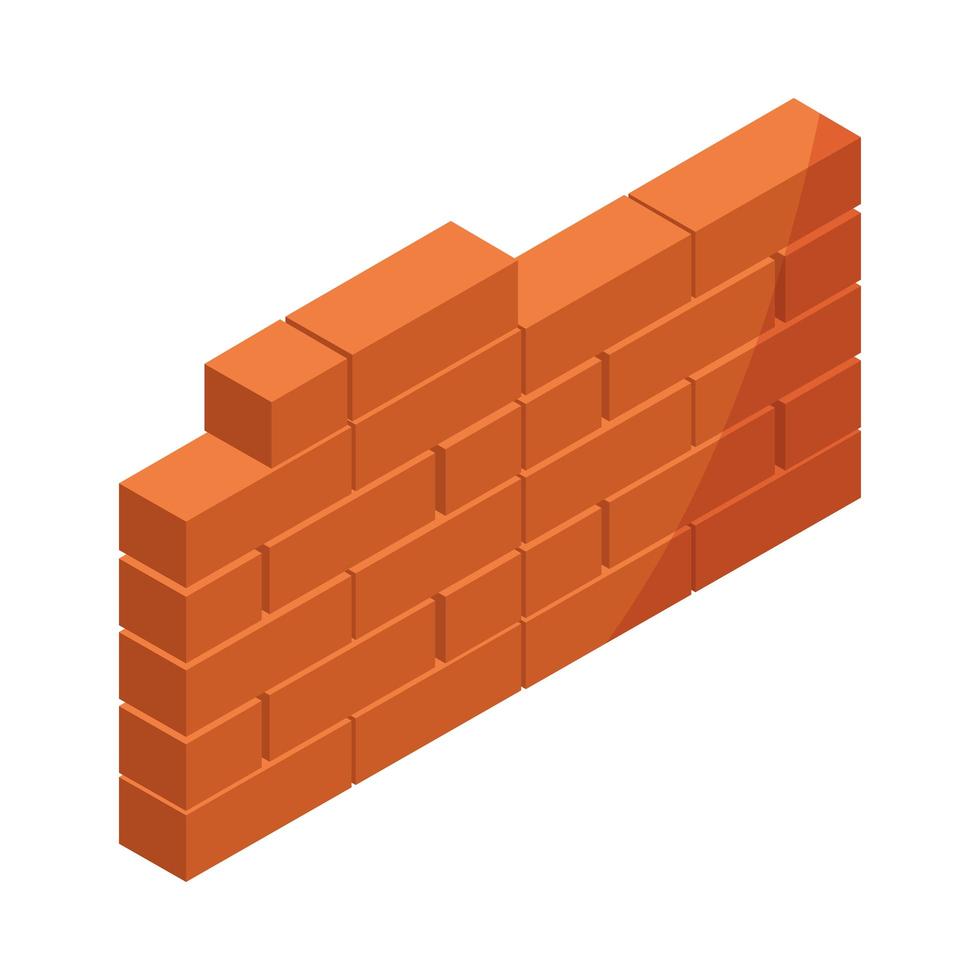 brick wall construction vector