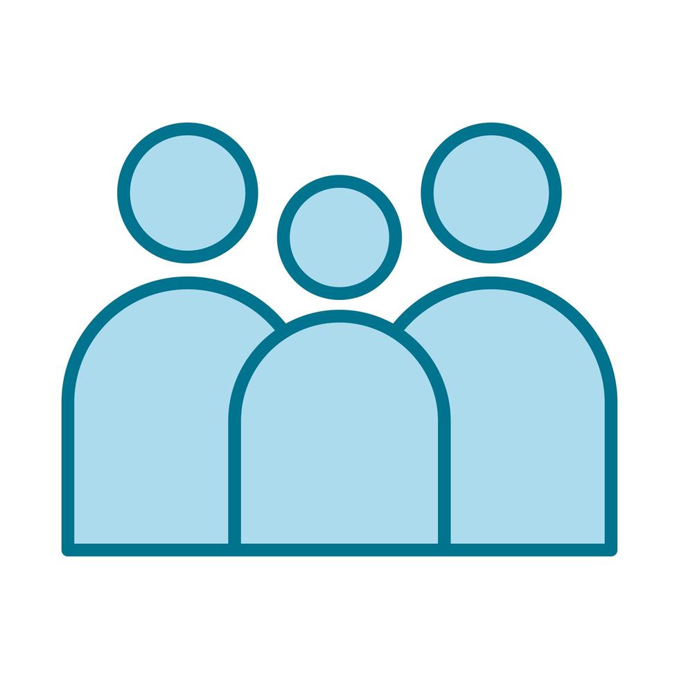 pictogram people team vector
