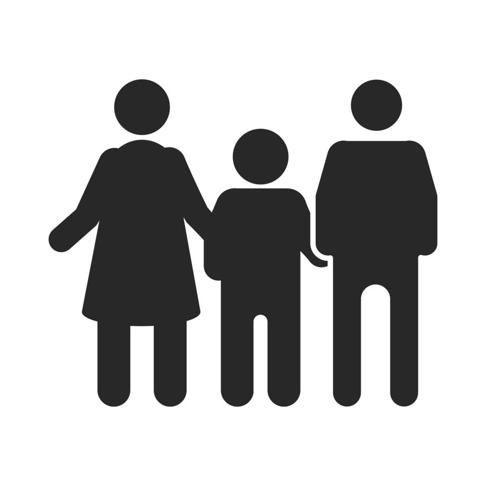 icono de familia de pictograma vector