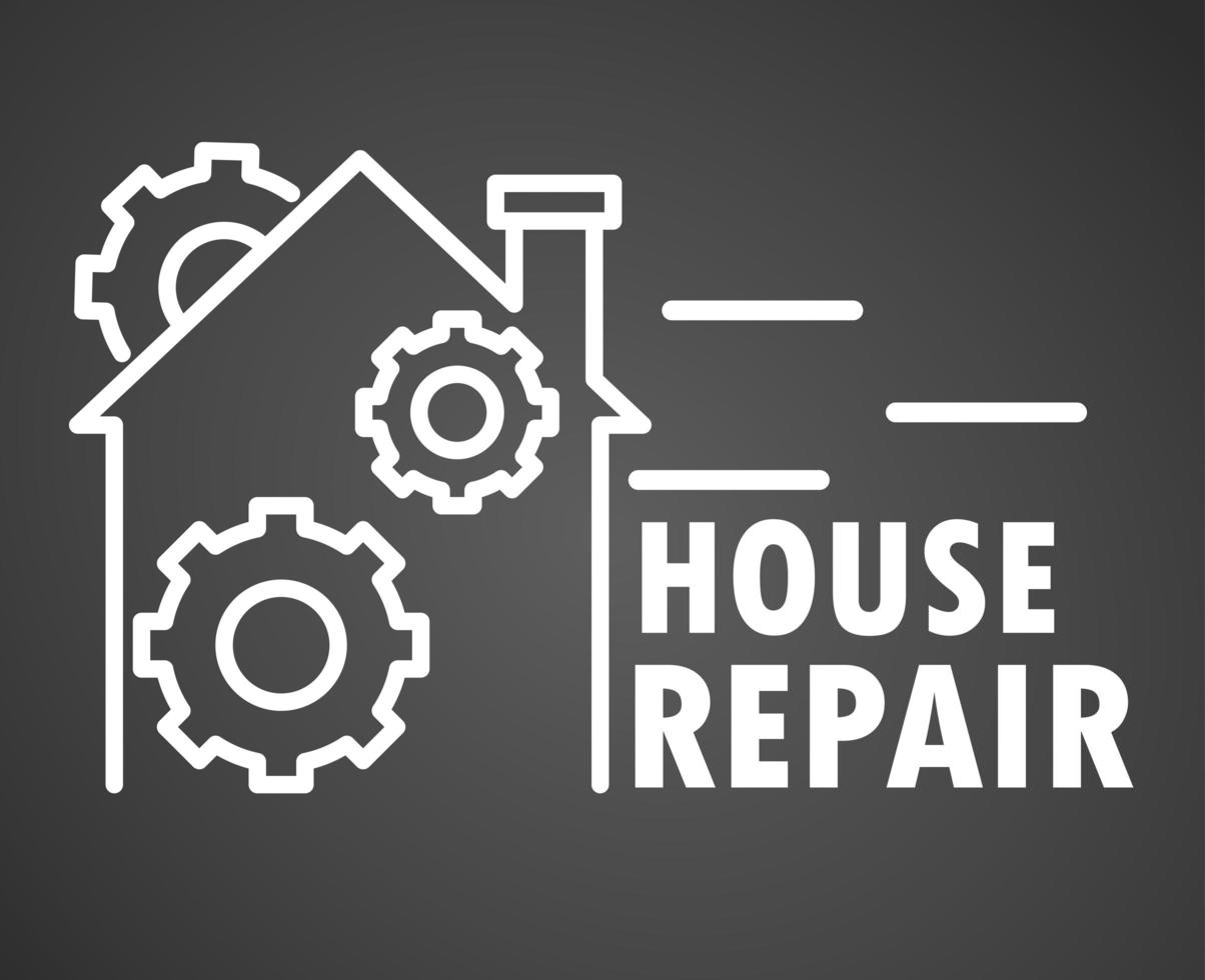 house repair outline vector