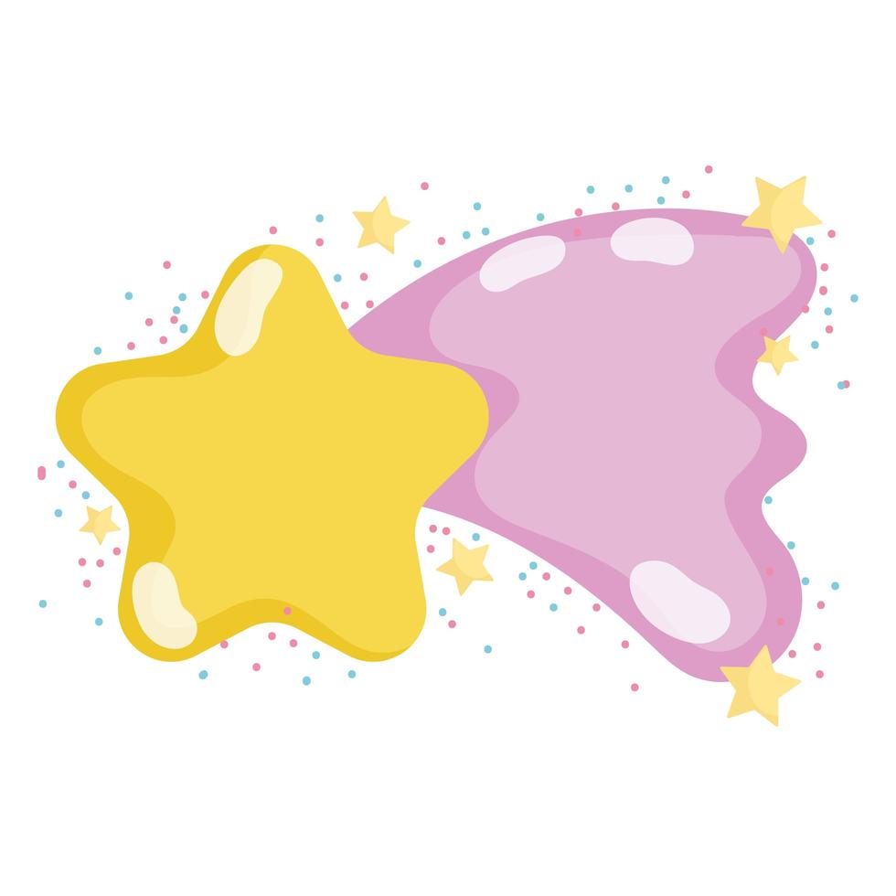 shooting star weather cute vector