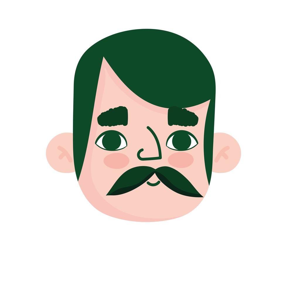 mature man avatar face vector