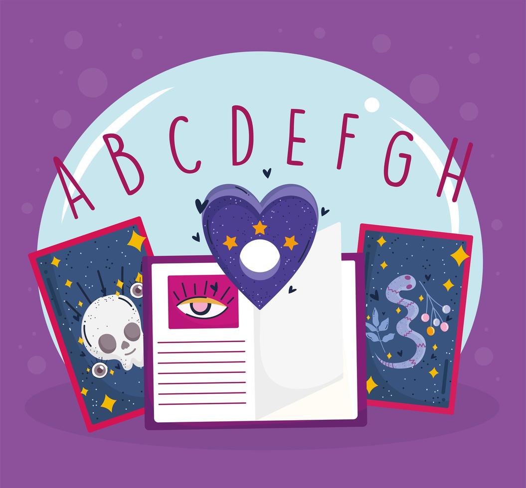 ouija pointer and tarot vector