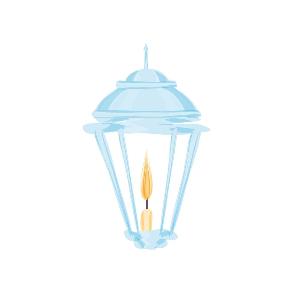 lamp burning candle vector