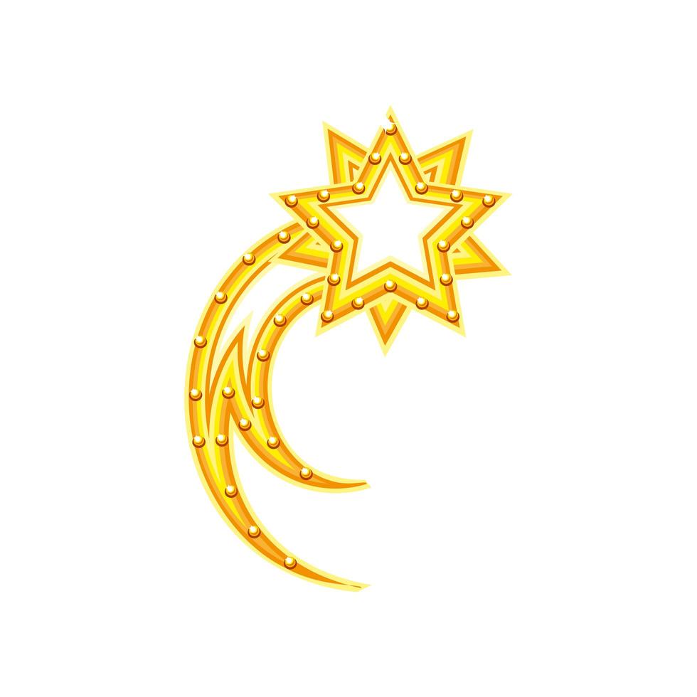 shotting star lights vector