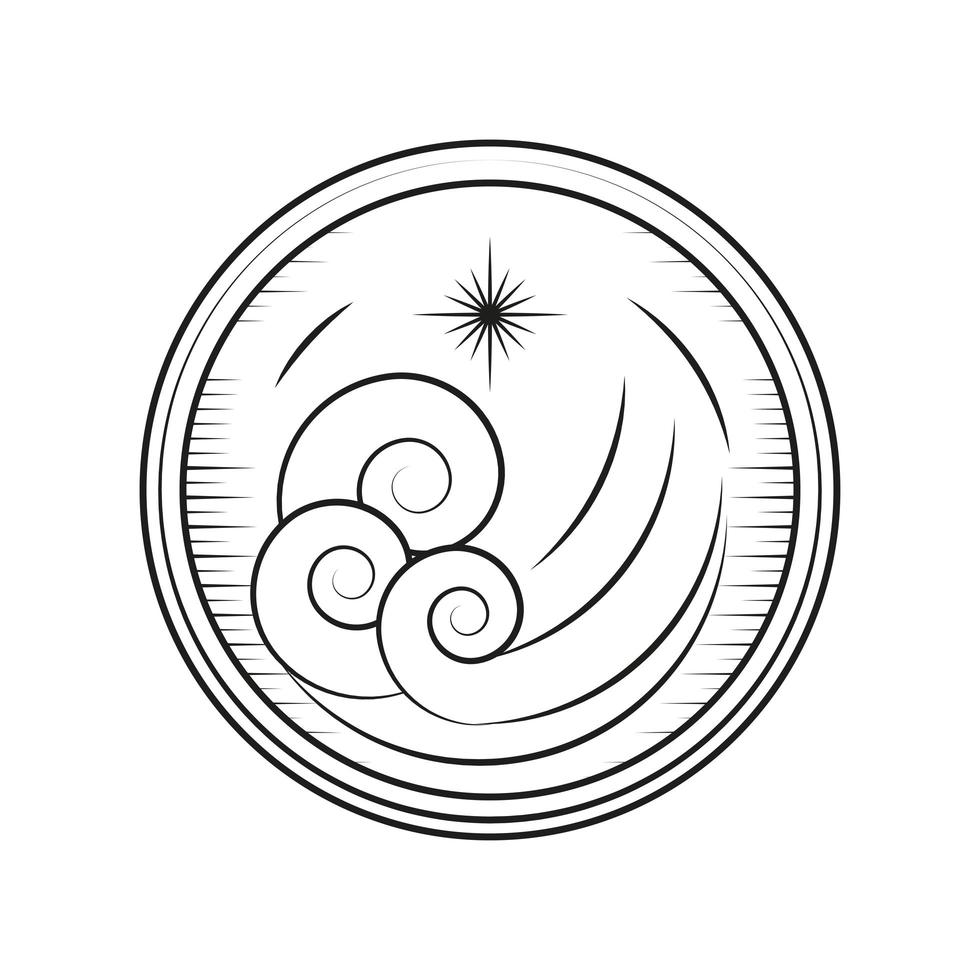 wind nature icon vector