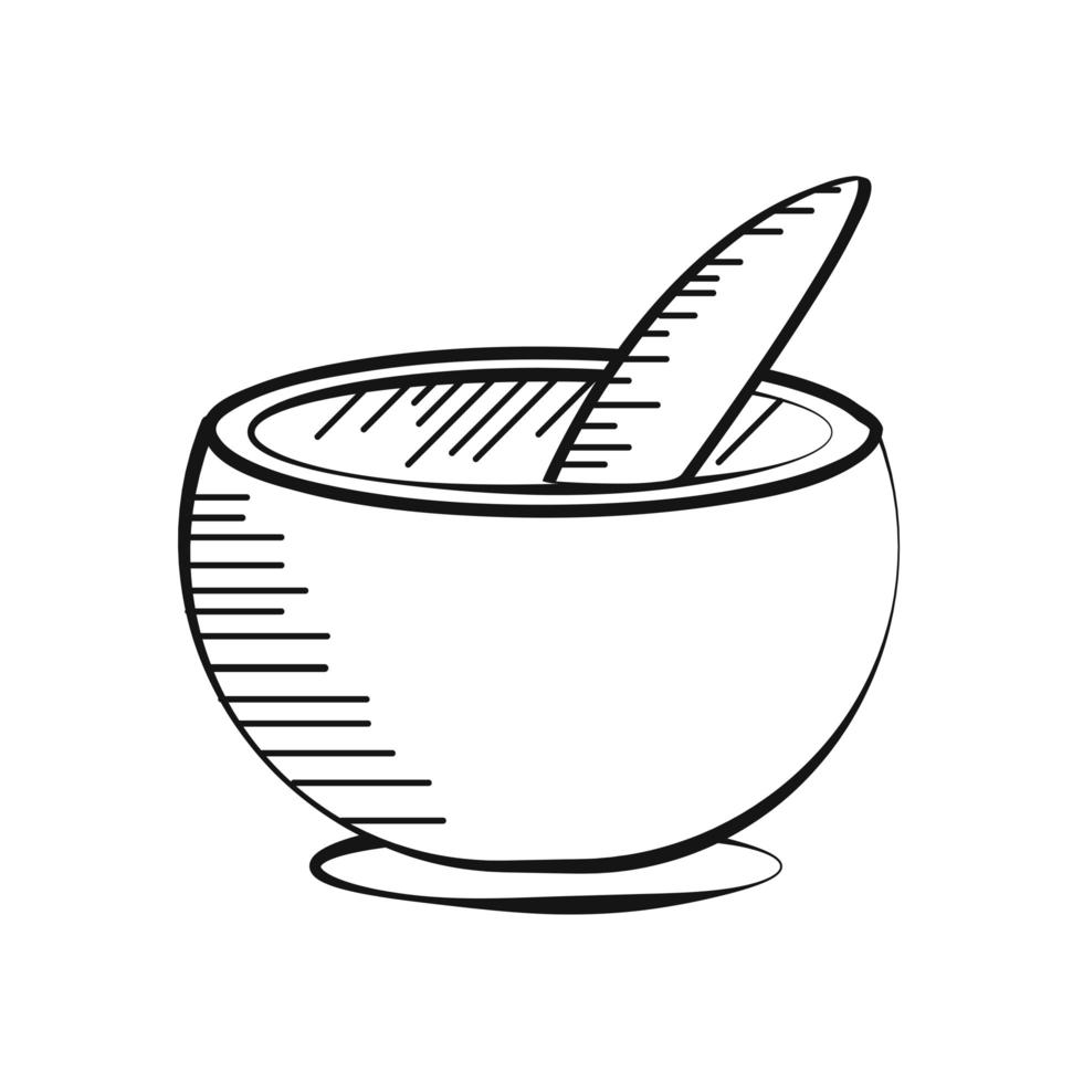 mortar hand drawn vector