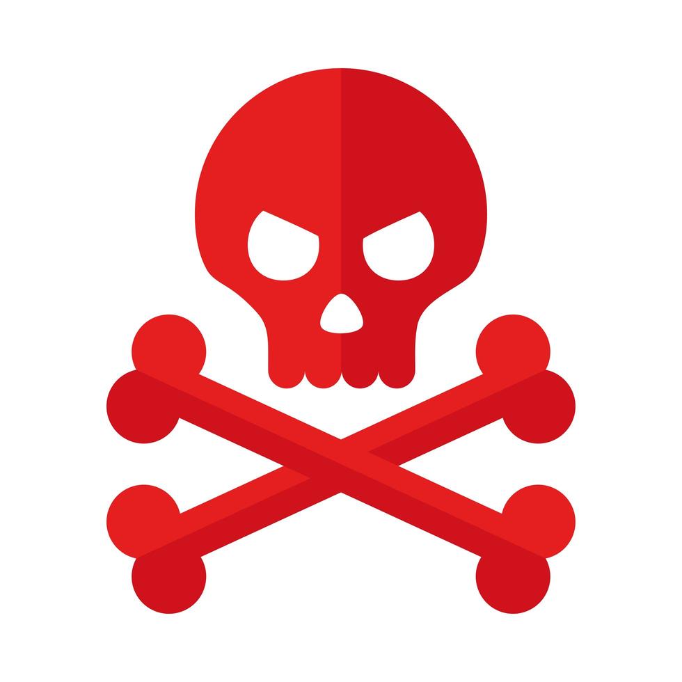 skull bones danger vector