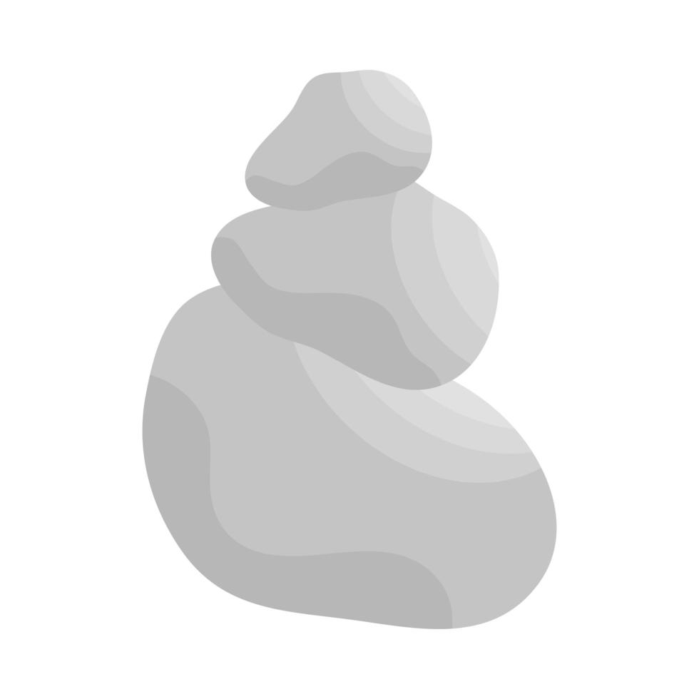stacked smooth grey stones vector