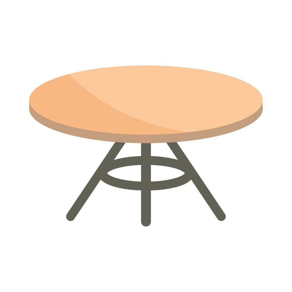 round table furniture vector