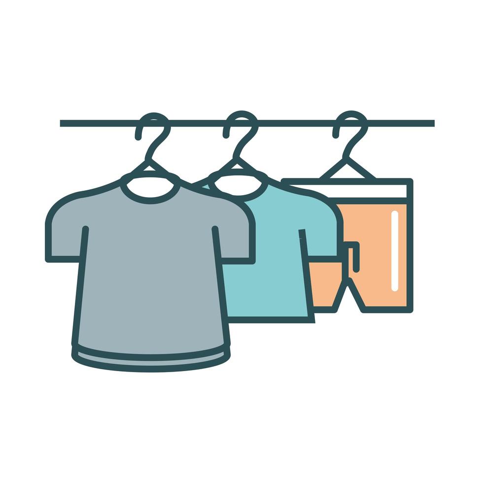 hanging clothes laundry vector