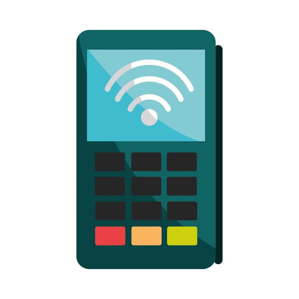 pos terminal nfc technology vector