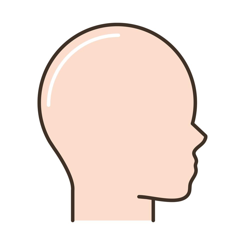 cabeza de hombre de perfil vector