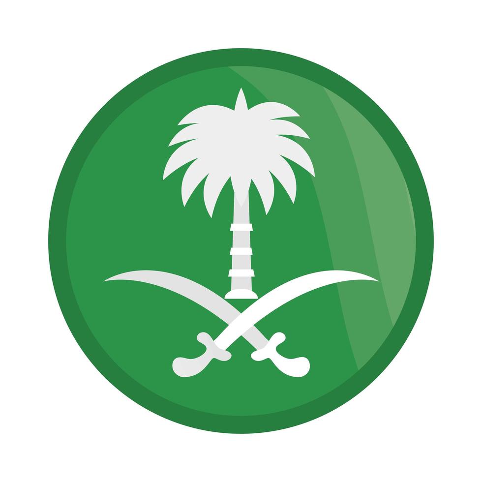 flag saudi arabia emblem vector