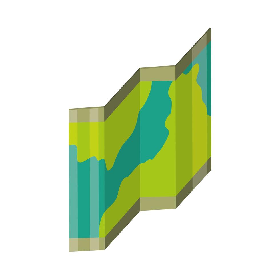 folded world map vector