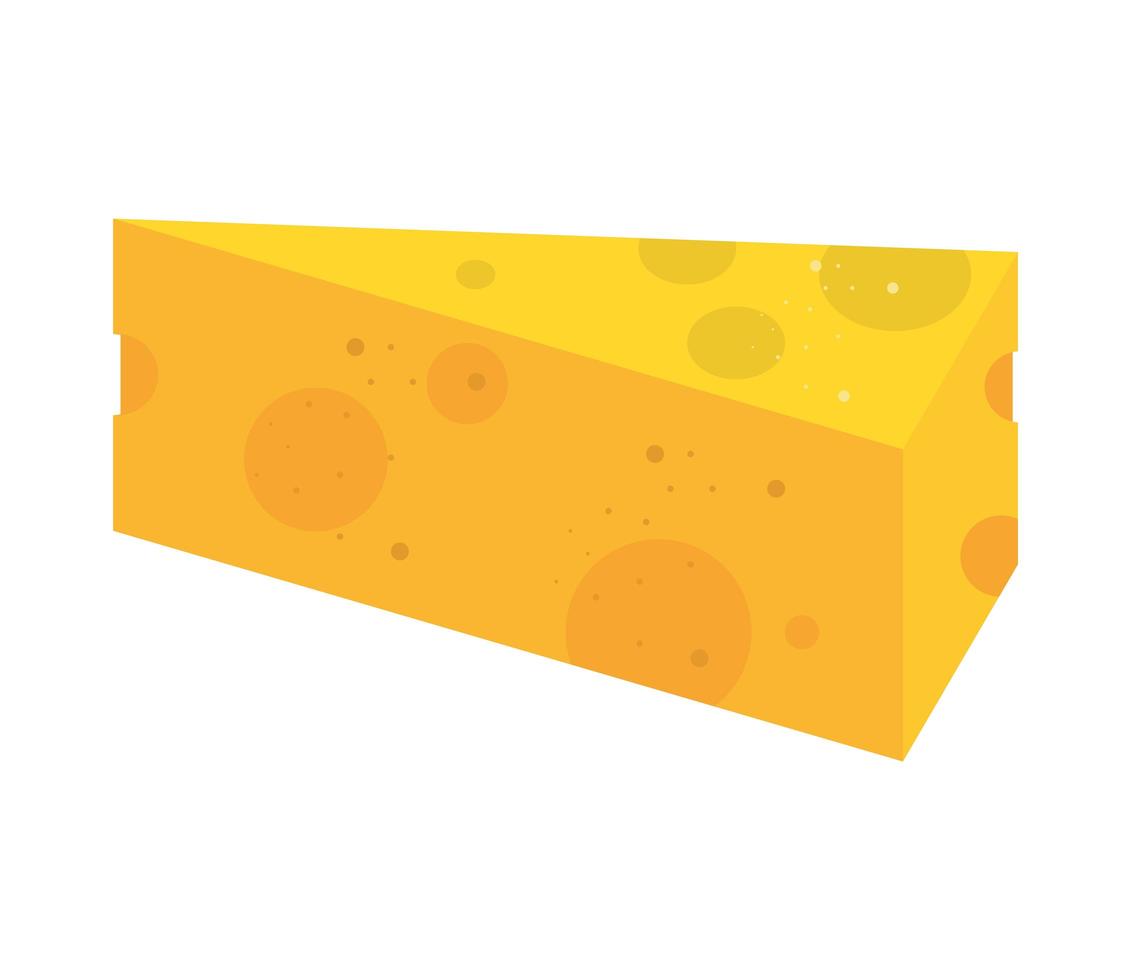 slice cheese snack vector