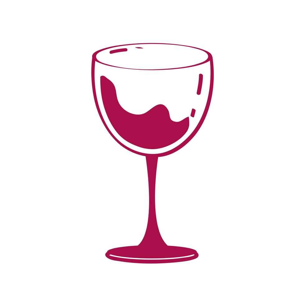 wine glass drink vector