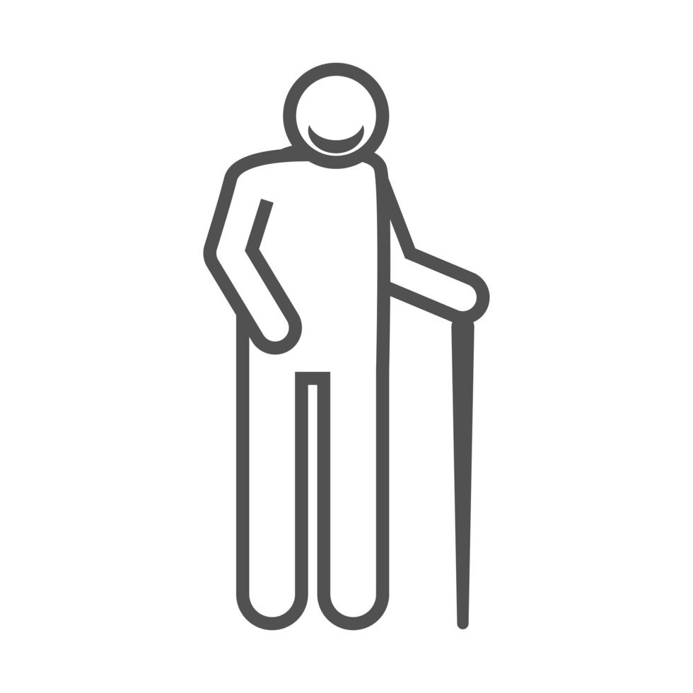 blind person pictogram vector