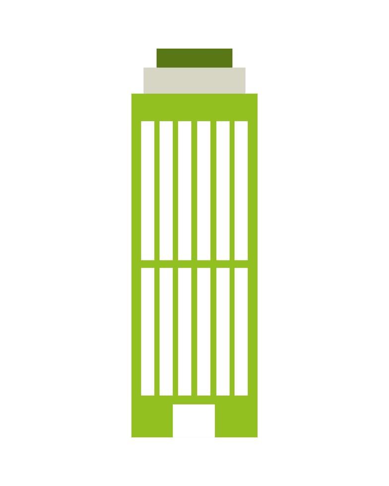 torre verde urbana vector