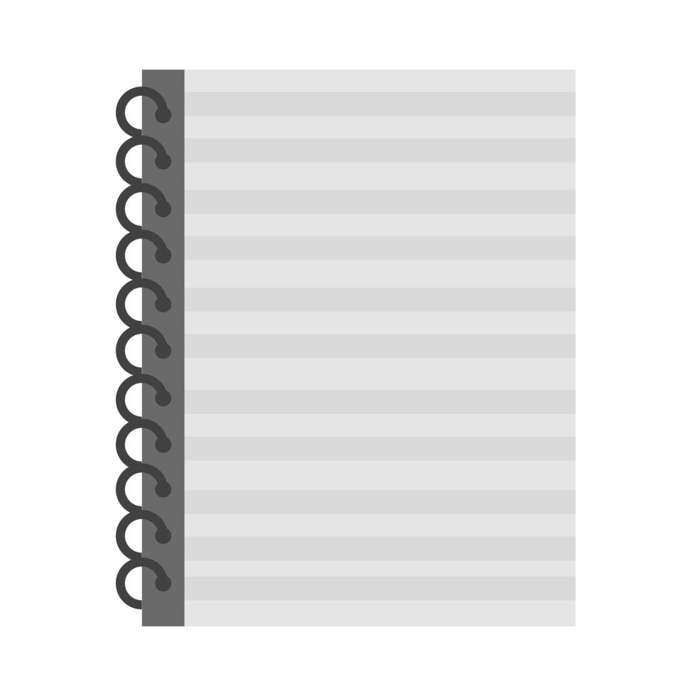 notepad with spiral vector