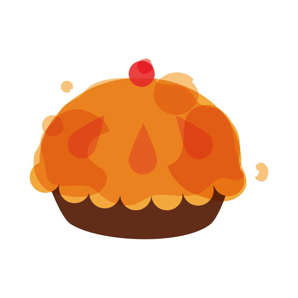 sweet cake with fruit vector