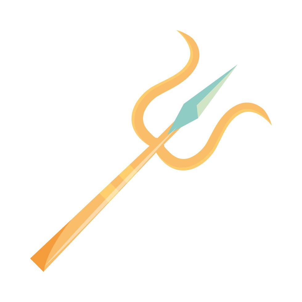 trishul weapon of hindu god vector