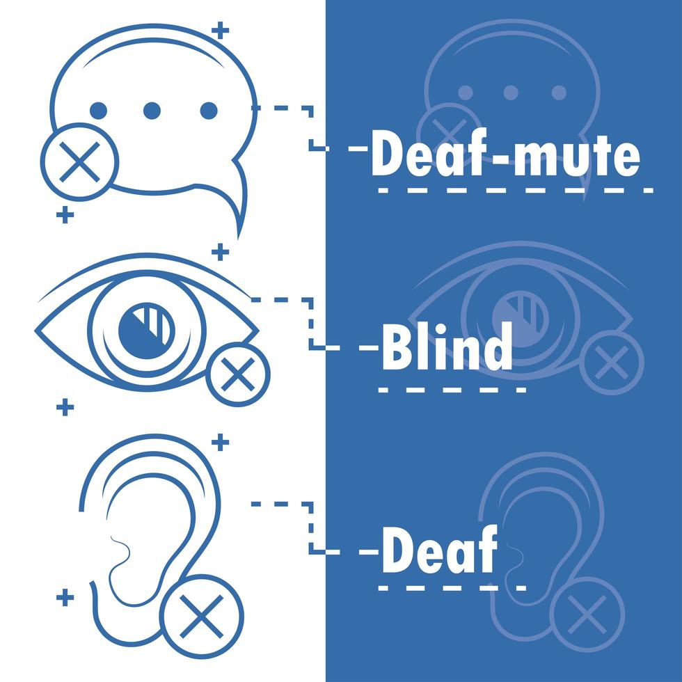 disabled pictogram information vector