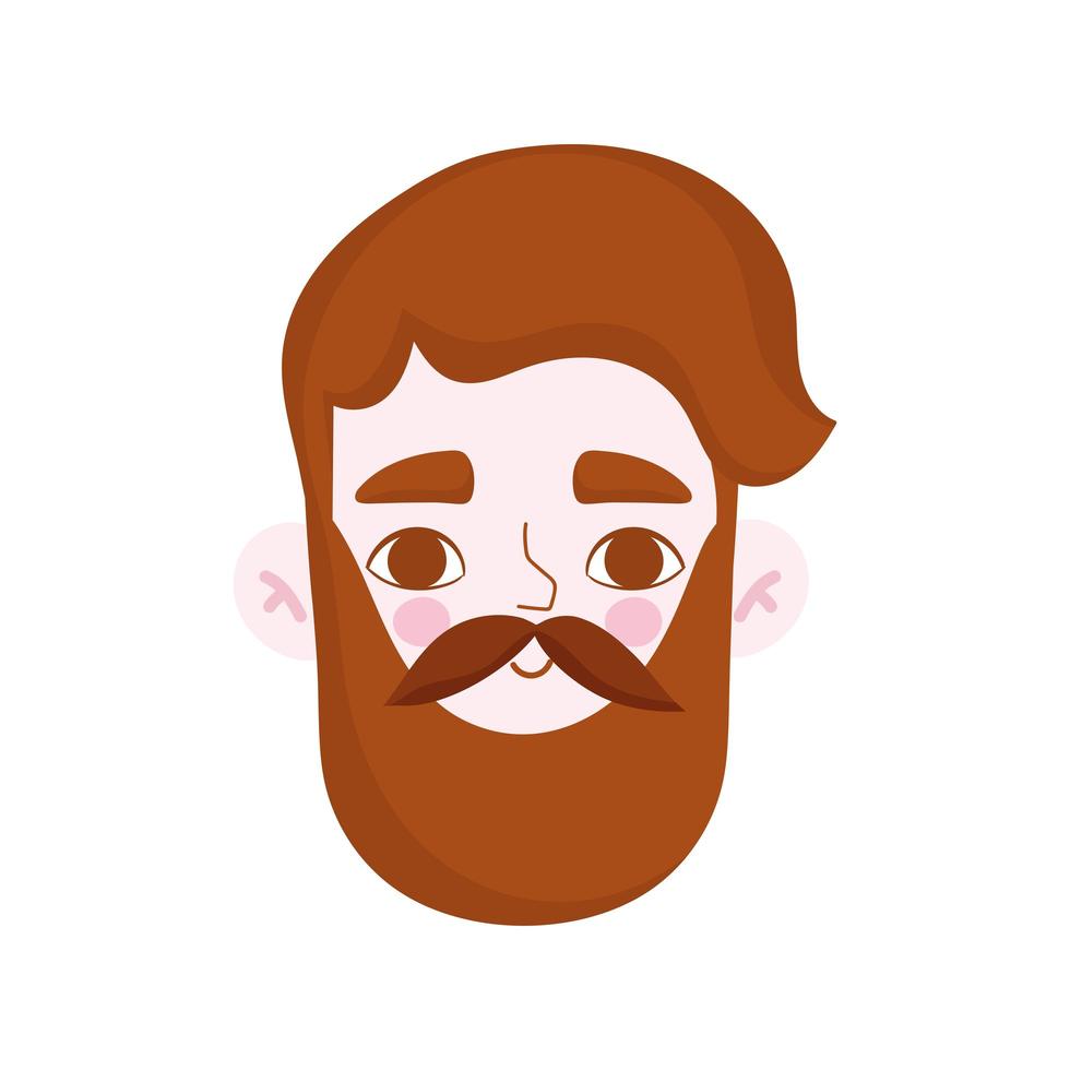 man avatar face vector