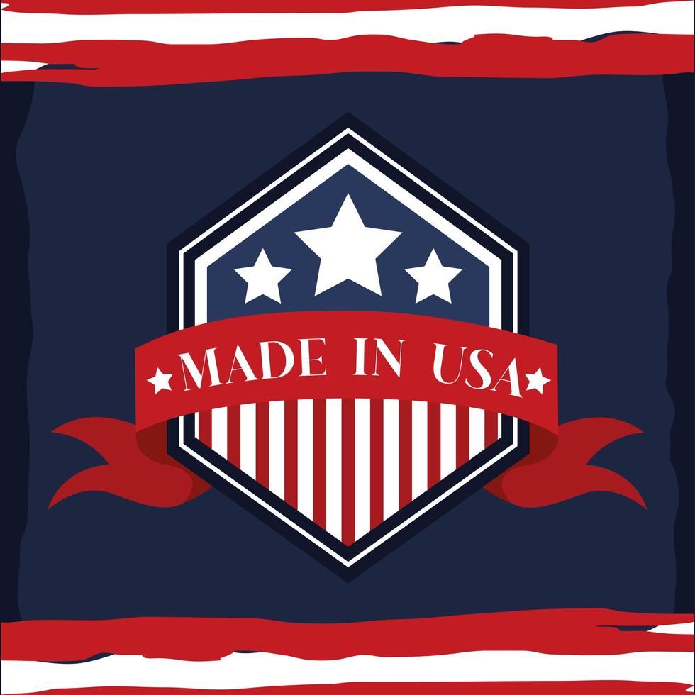 made in USA insignia vector