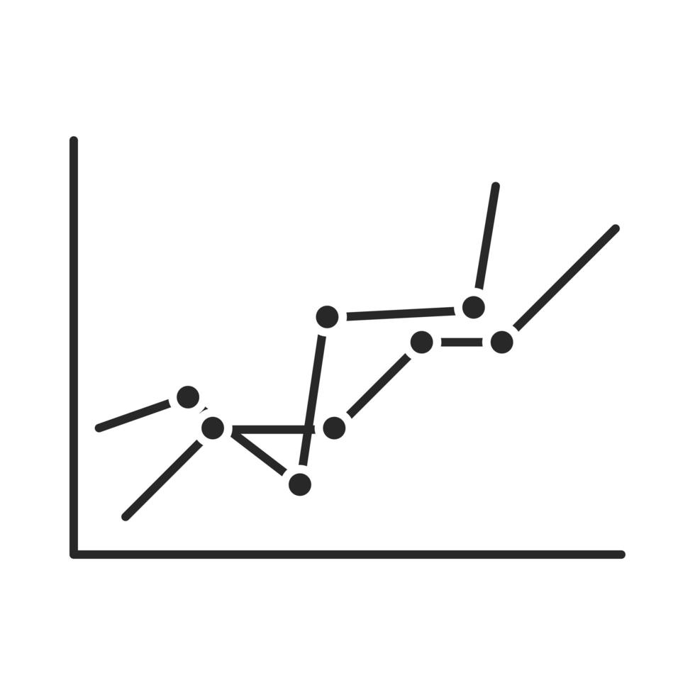 diagrama lineal de negocios vector