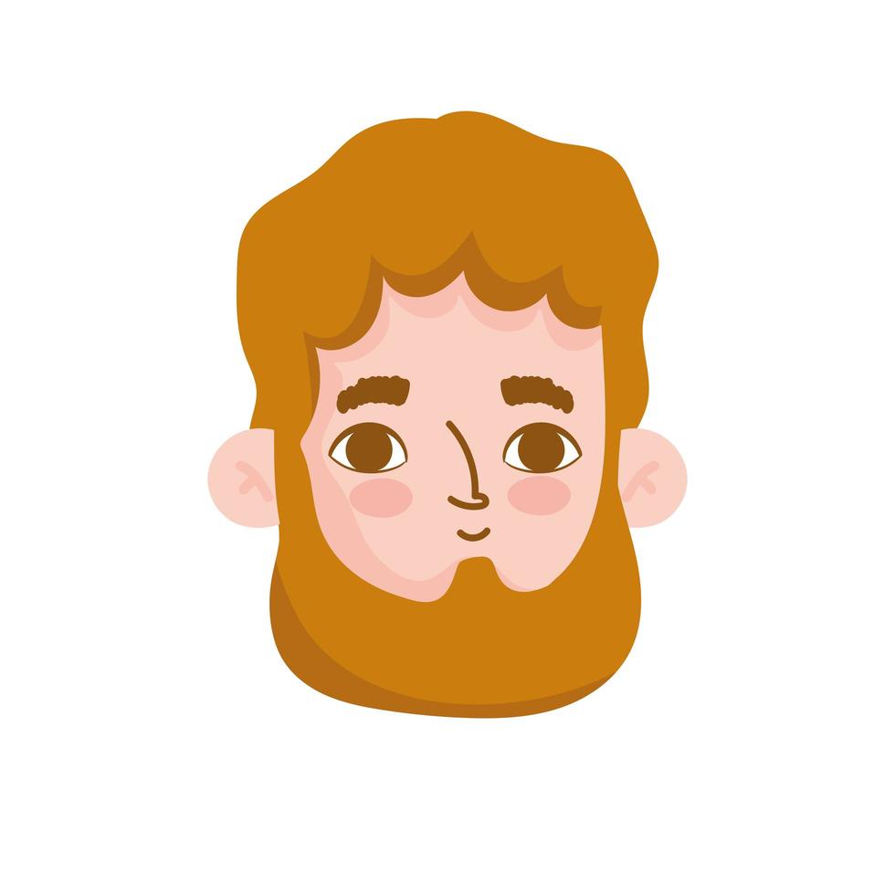 hipster man face vector