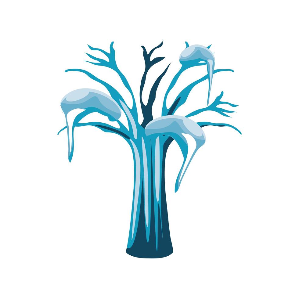 winter tree snow vector