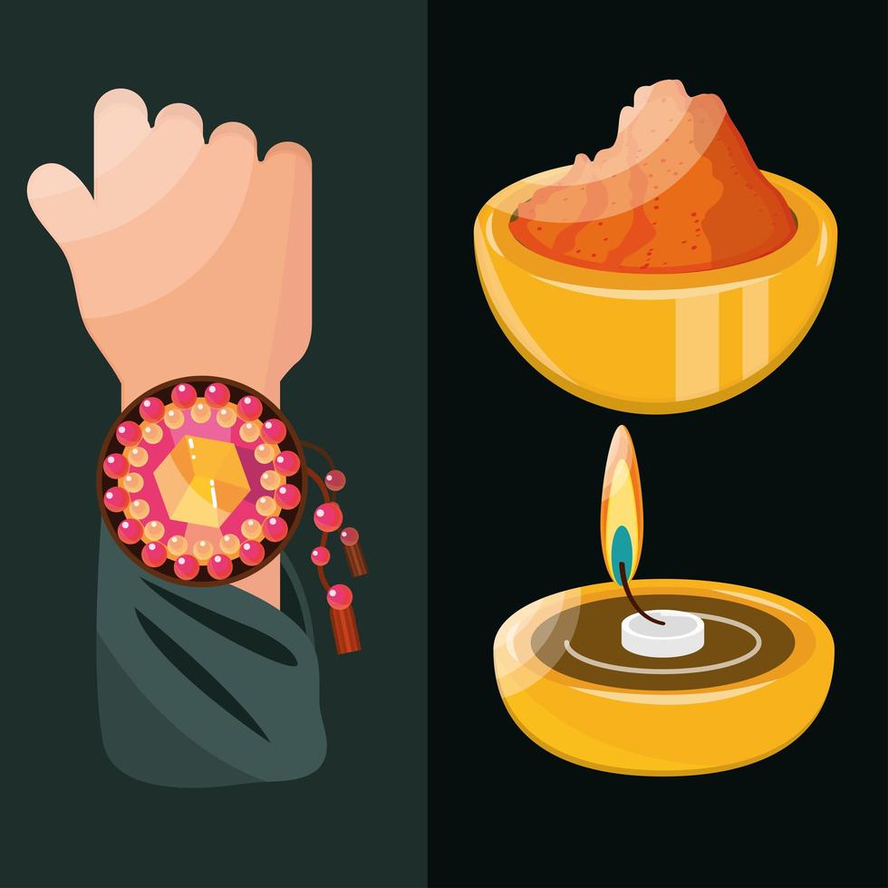 conjunto de raksha bandhan vector