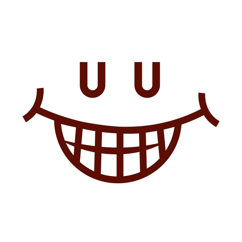 smile showing teeth vector