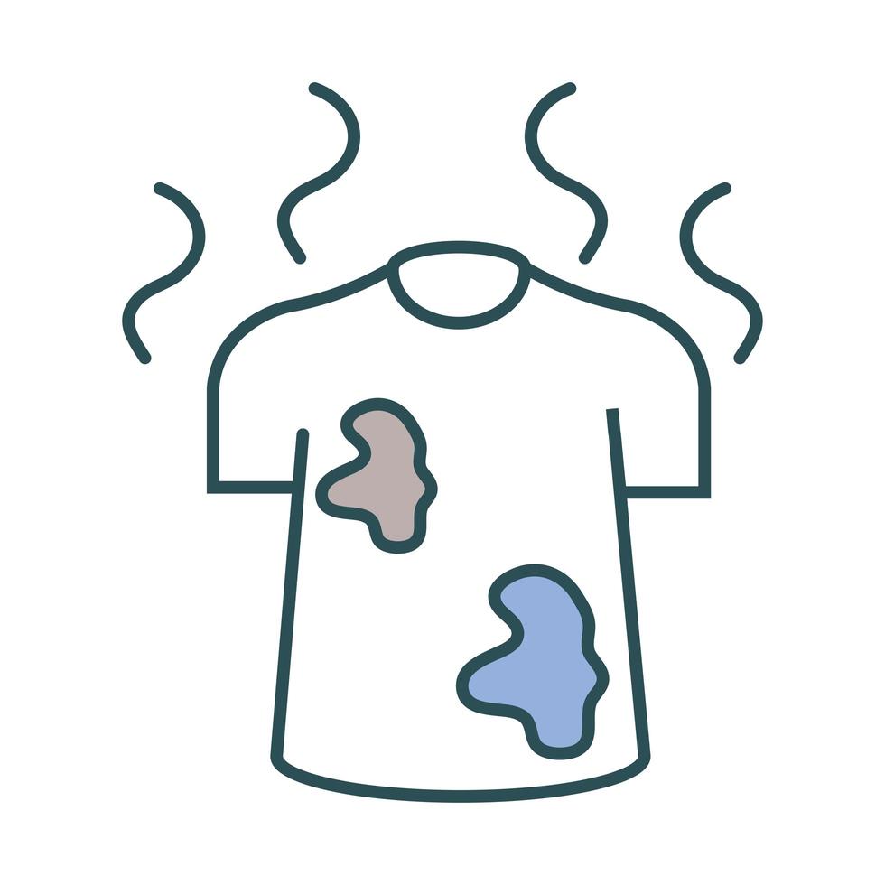 dirty shirt with spots vector