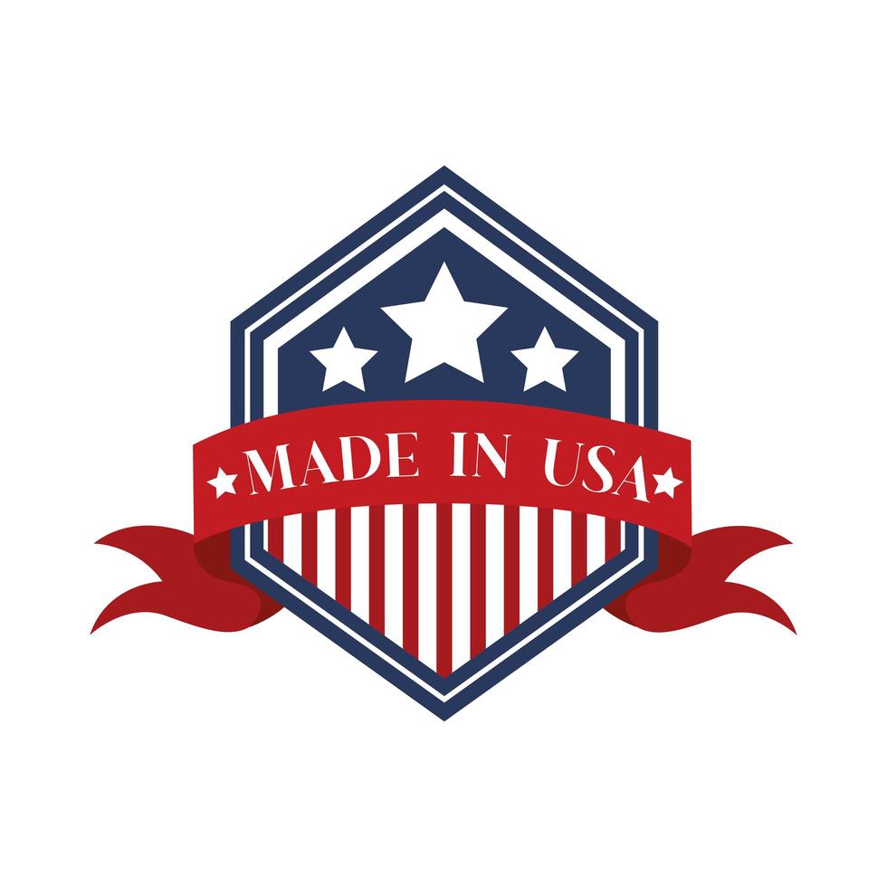 made in USA emblem vector