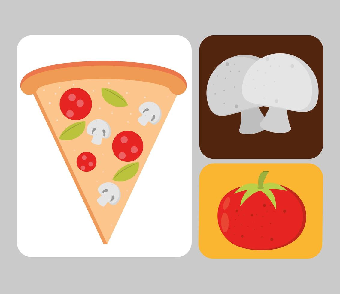 icon set food vector