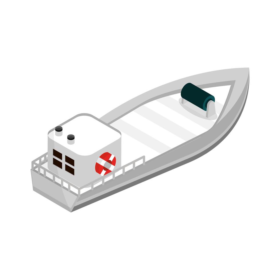 fishing boat, isometric vector