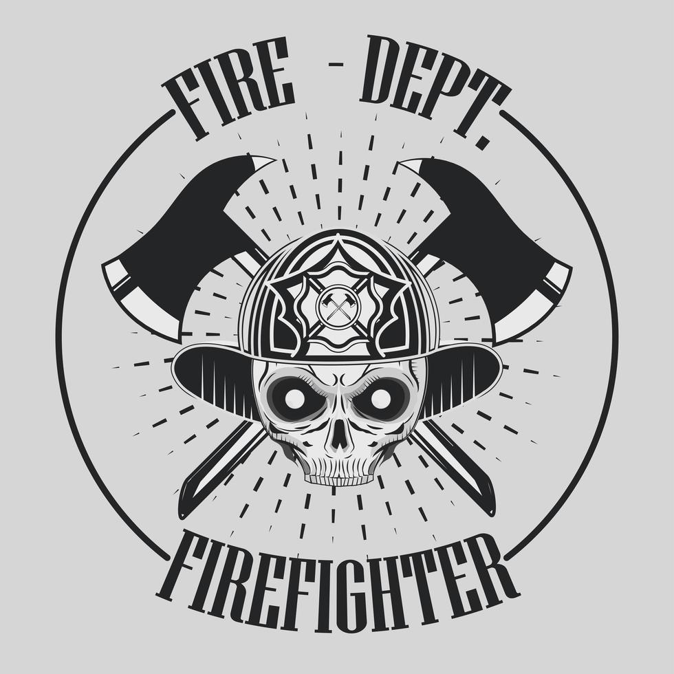 fire department skull vector
