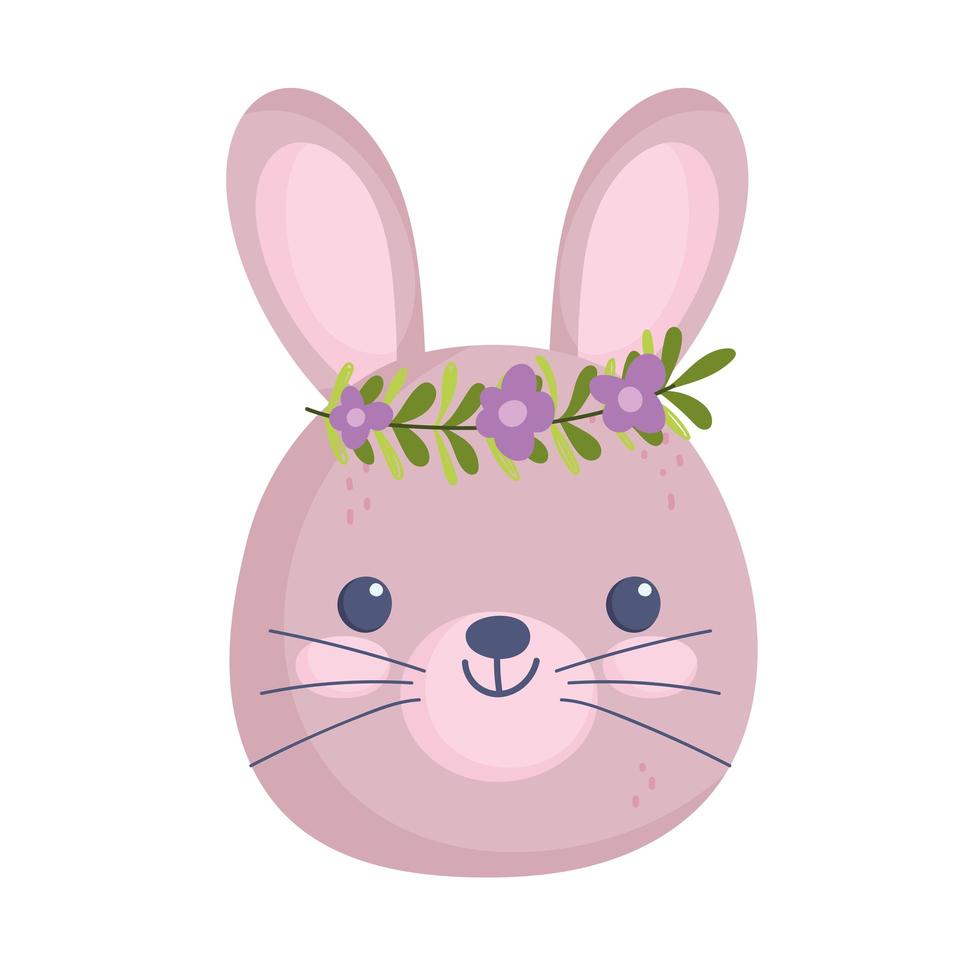 bunny cute face vector