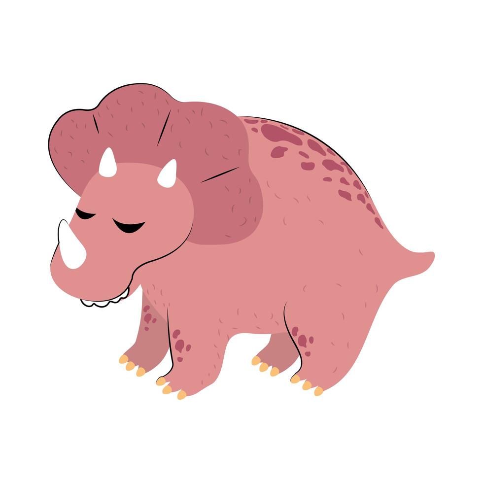 triceratops dinosaur cartoon vector