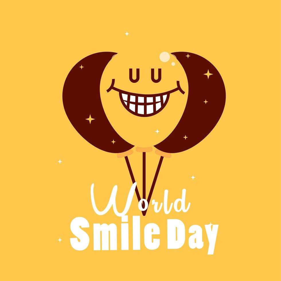 world smile day balloons vector