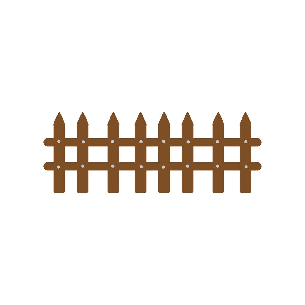 wood fence decoration vector