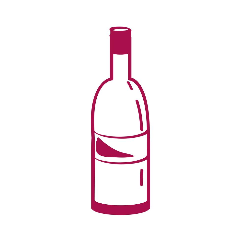 wine bottle drink vector