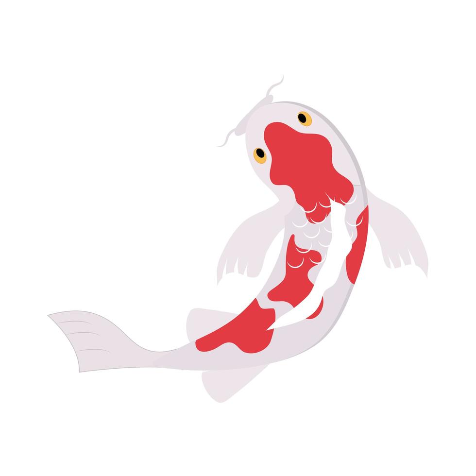 pez koi oriental vector