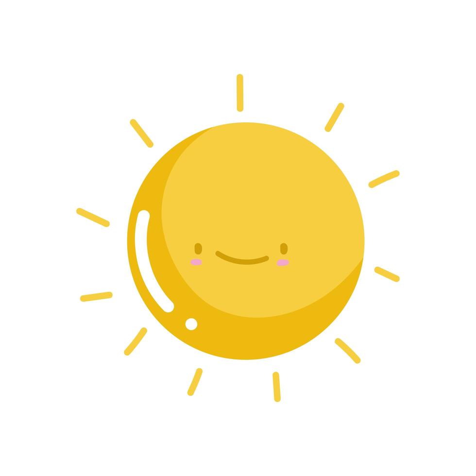 cute hot sun vector