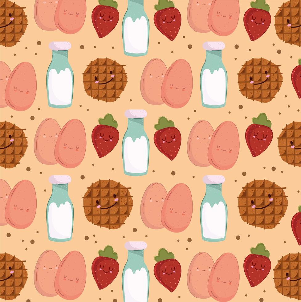 breakfast food background vector