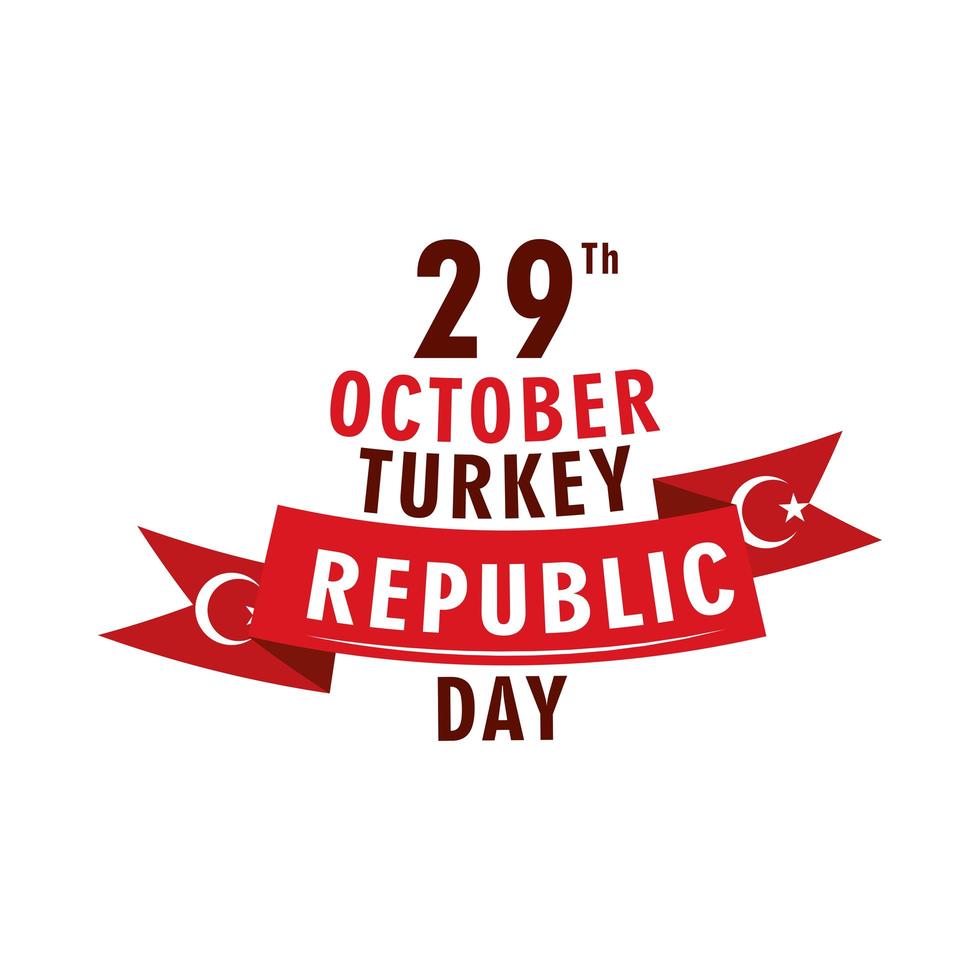 29 de octubre día de la república de turquía vector